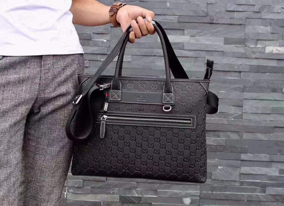 [TOP] GUCCI Men's Briefcases 39x30x7 cm - Black