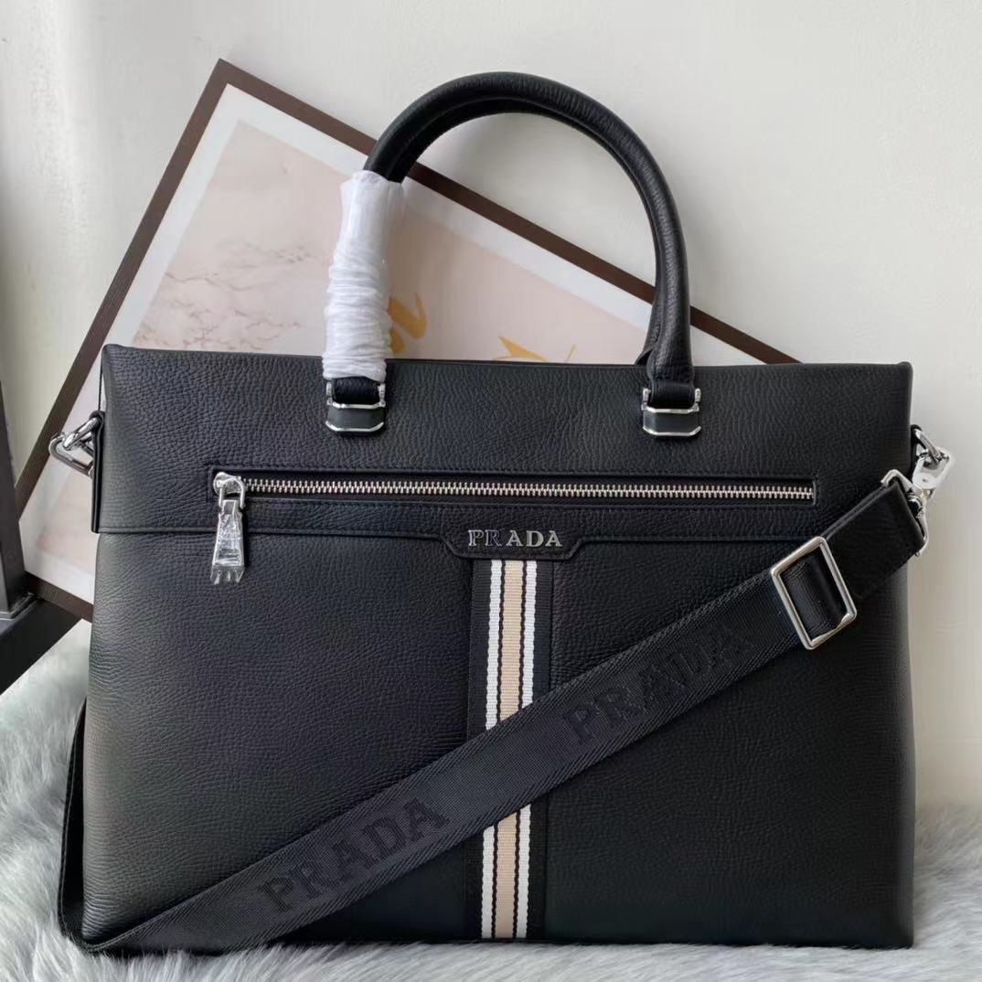 [TOP] PRADA Men's Briefcases - Black