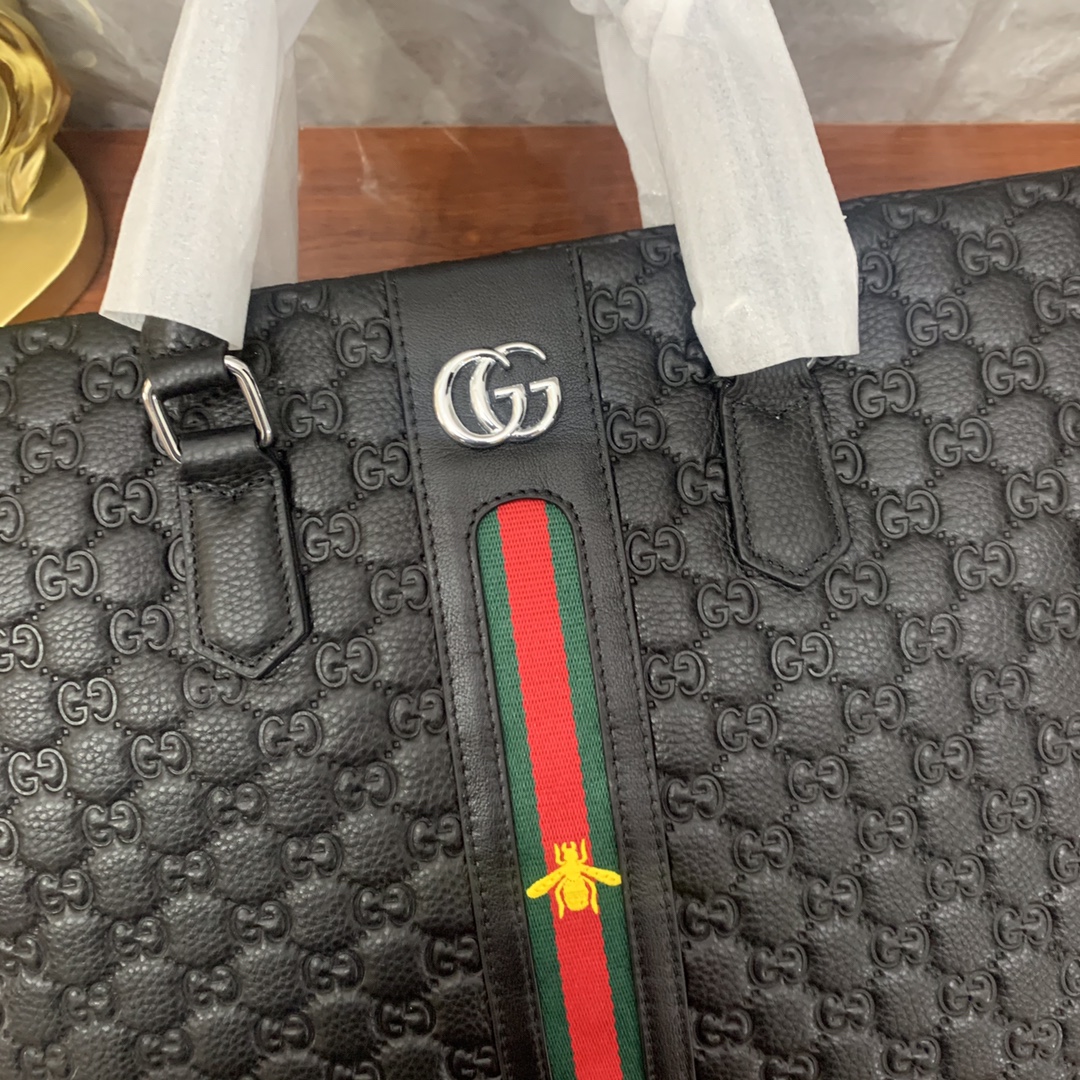 [TOP] GUCCI Men's Briefcases 29×39×6.5 cm - Black
