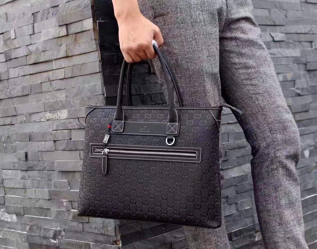 [TOP] GUCCI Men's Briefcases 39x30x7 cm - Black