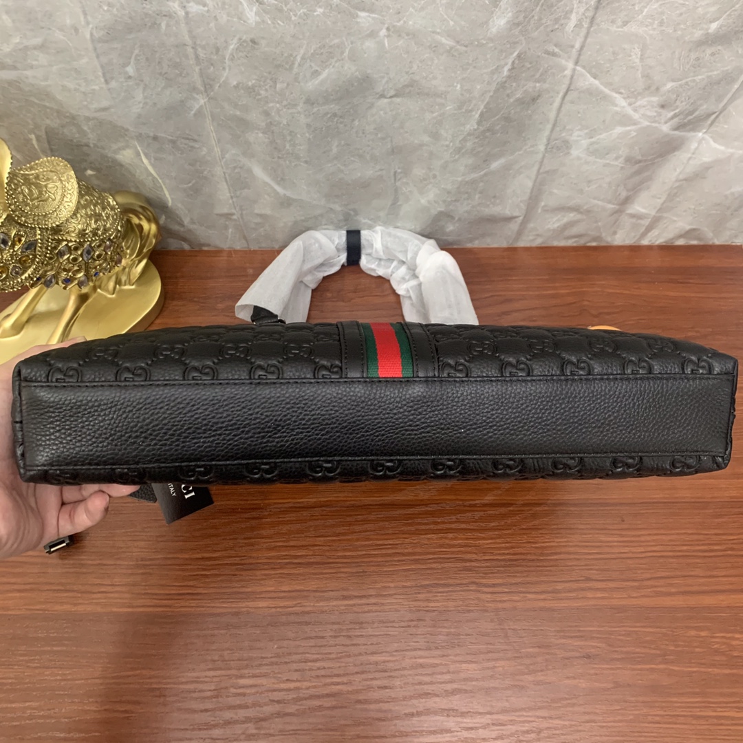 [TOP] GUCCI Men's Briefcases 29×39×6.5 cm - Black