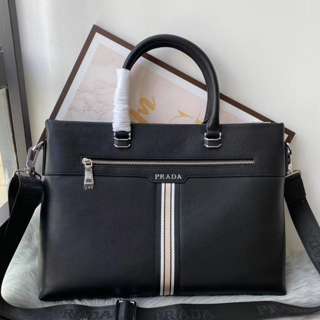 [TOP] PRADA Men's Briefcases - Black