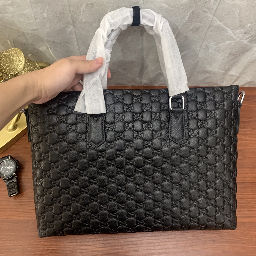 [TOP] GUCCI Men's Briefcases 29×39×6.5 cm - Black