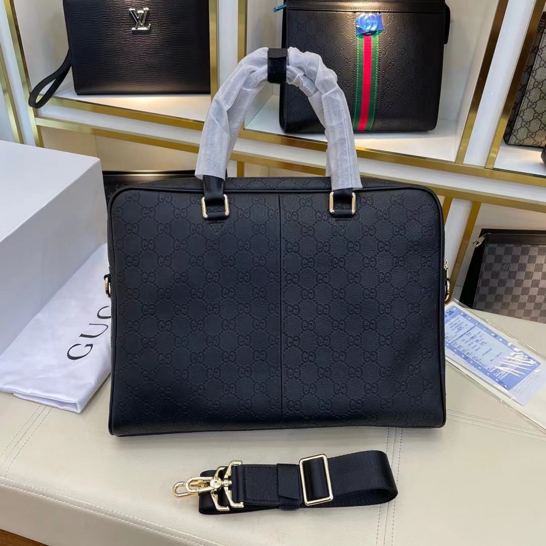 [TOP] GUCCI Men's Briefcases 36*27*7cm - Black