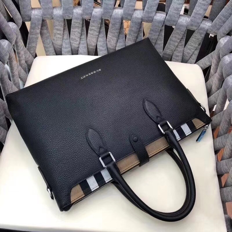 [TOP] BURBERRY Men's Briefcases - Black