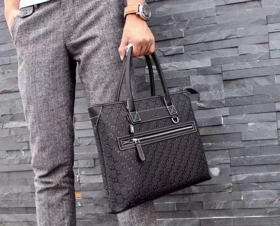 [TOP] GUCCI Men's Briefcases 39x30x7 cm - Black