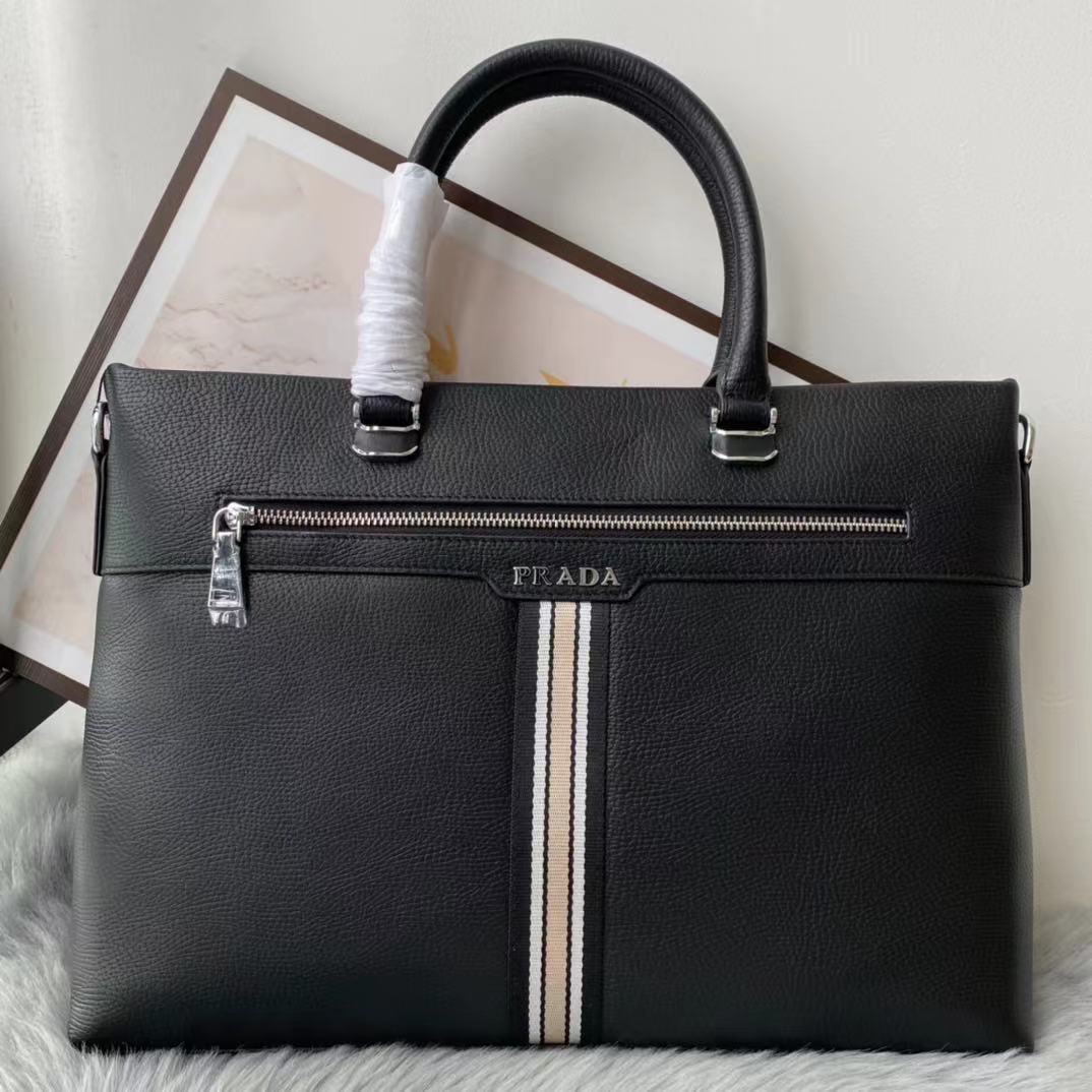 [TOP] PRADA Men's Briefcases - Black