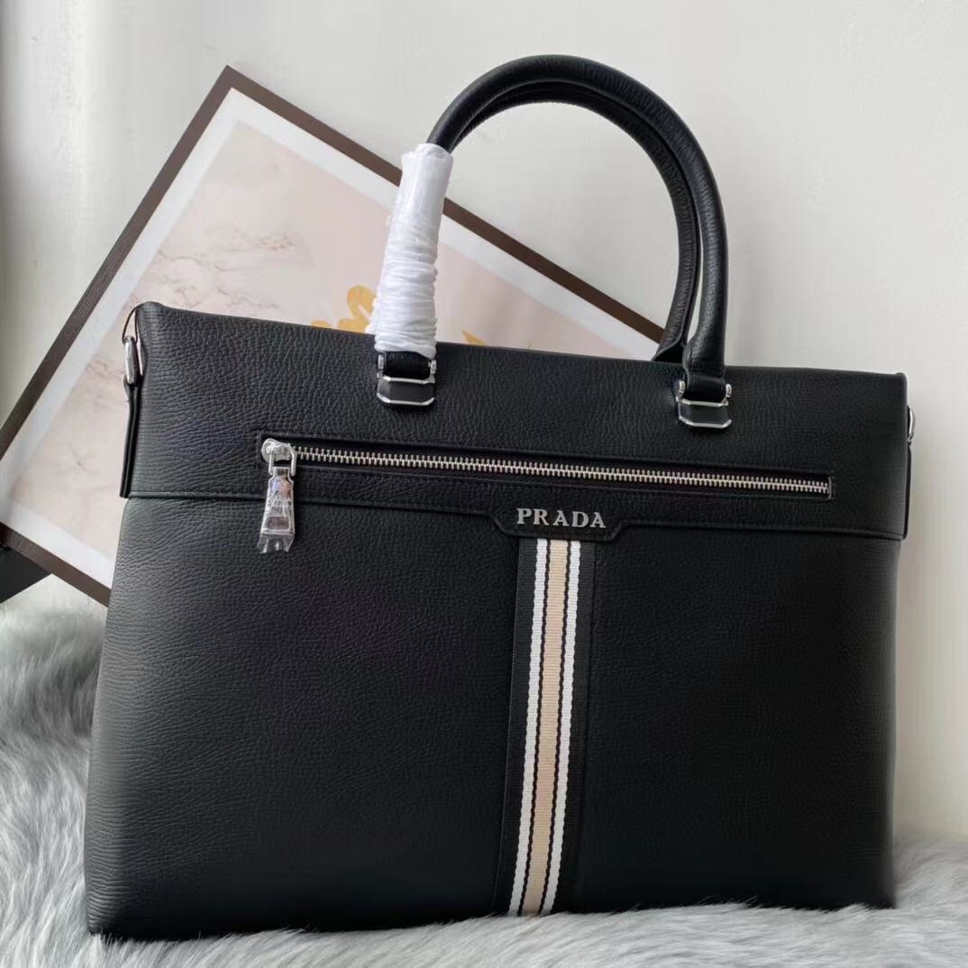 [TOP] PRADA Men's Briefcases - Black