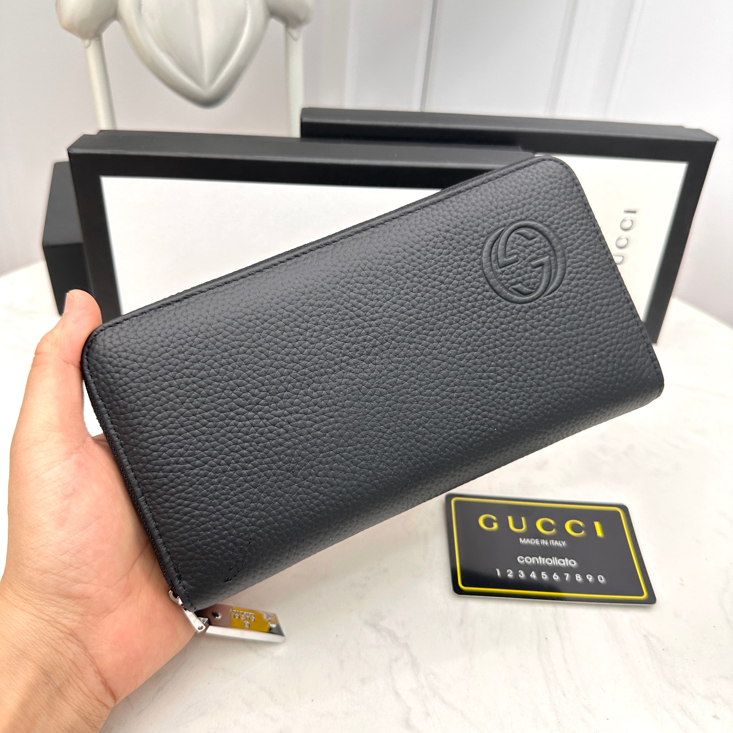 [TOP] GUCCI Men's Wallet - Black