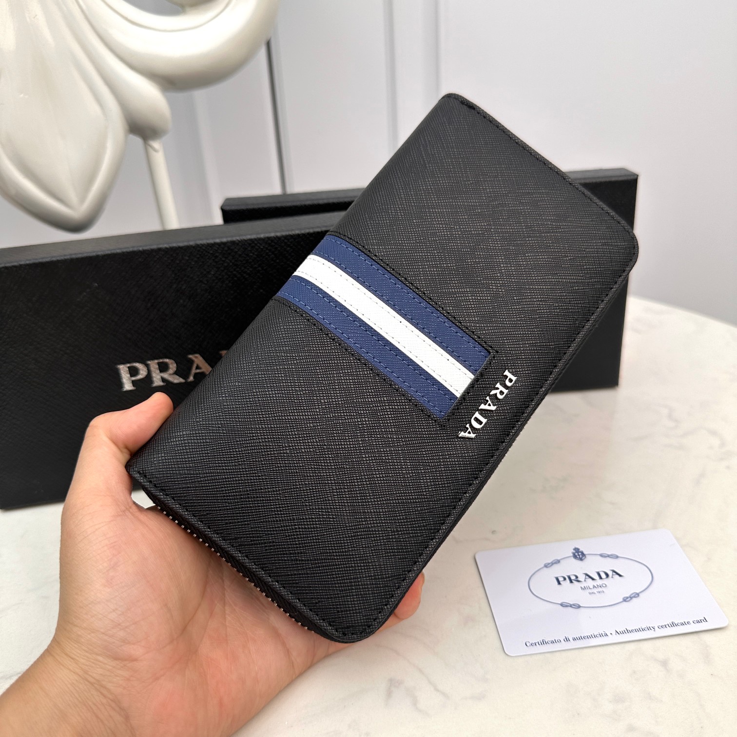 [TOP] PRADA Men's Wallet - Black