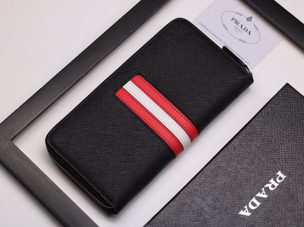 [TOP] PRADA Men's Wallet - Black
