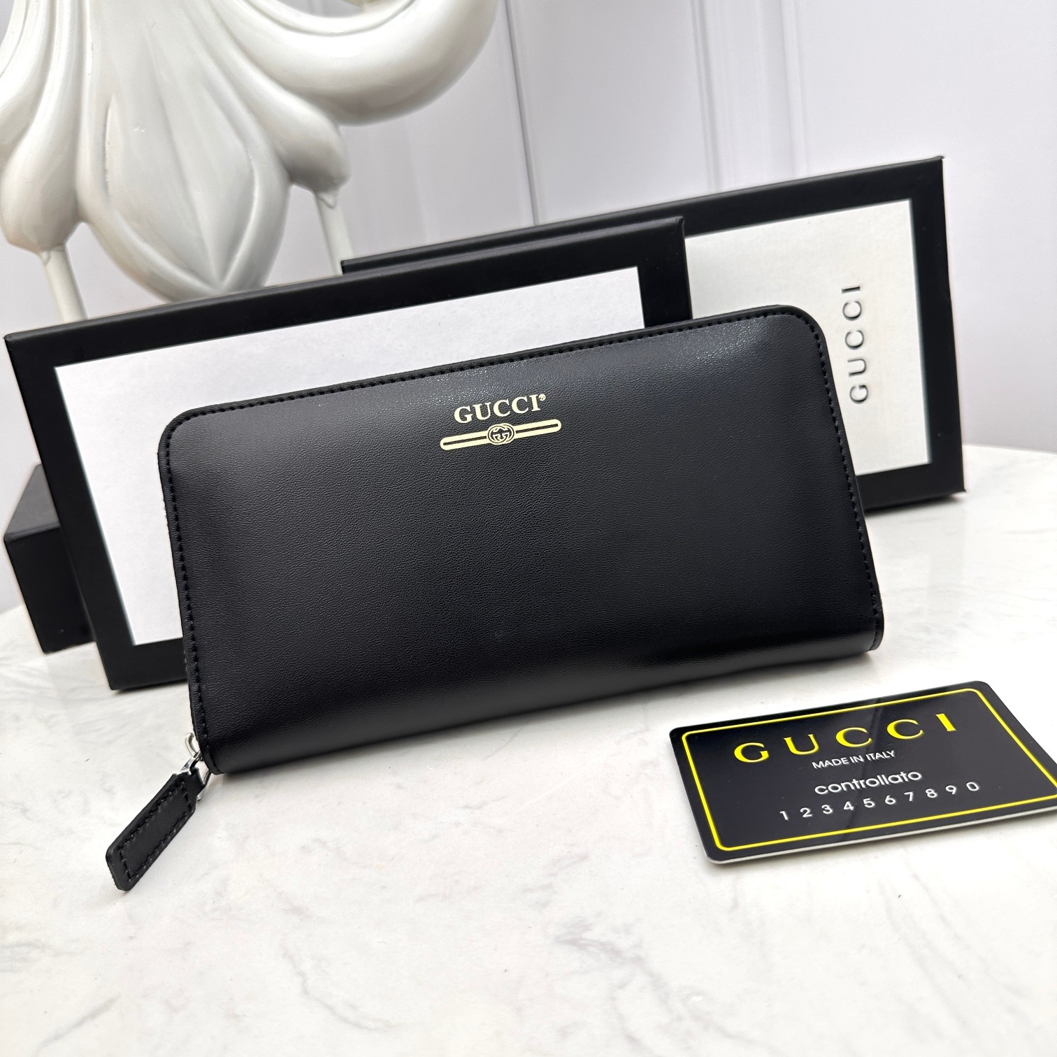 [TOP] GUCCI Men's Wallet - Black