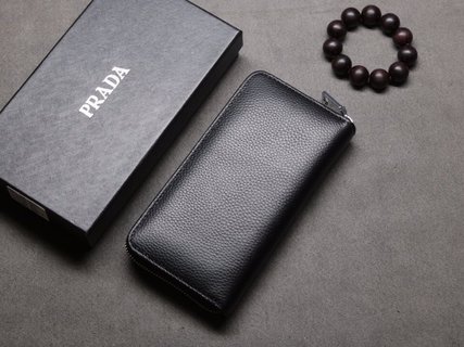 [TOP] PRADA Men's Wallet - Black