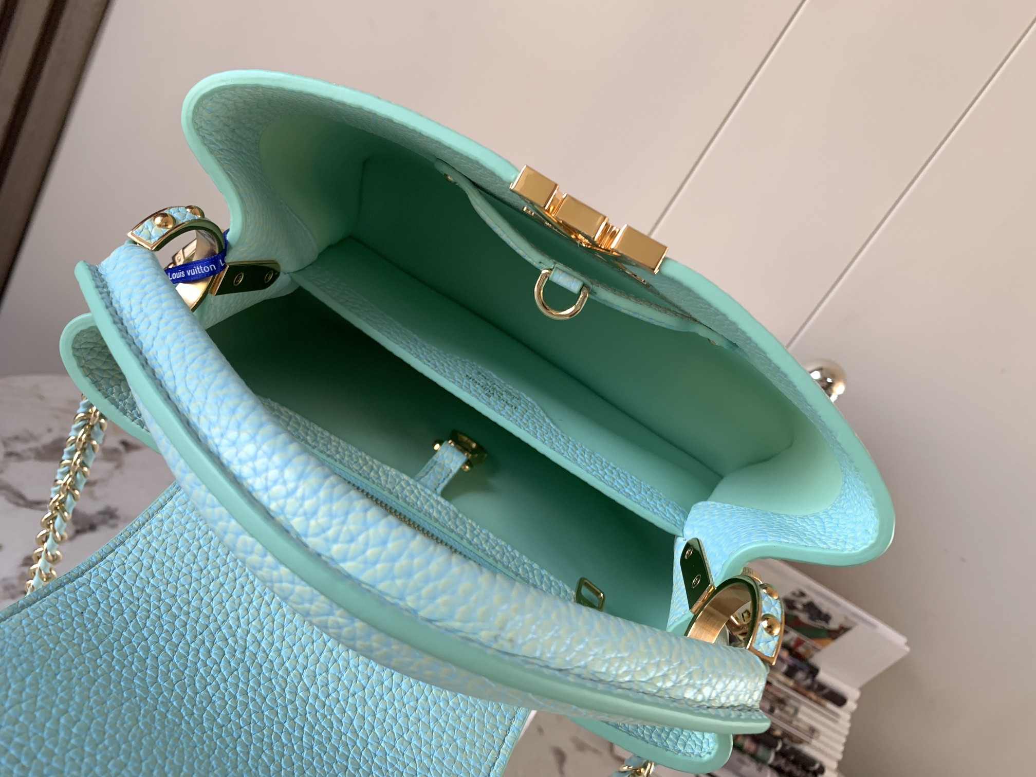 [TOP] Louis Vuitton LV Capucines Bag MINI/BB - Blue