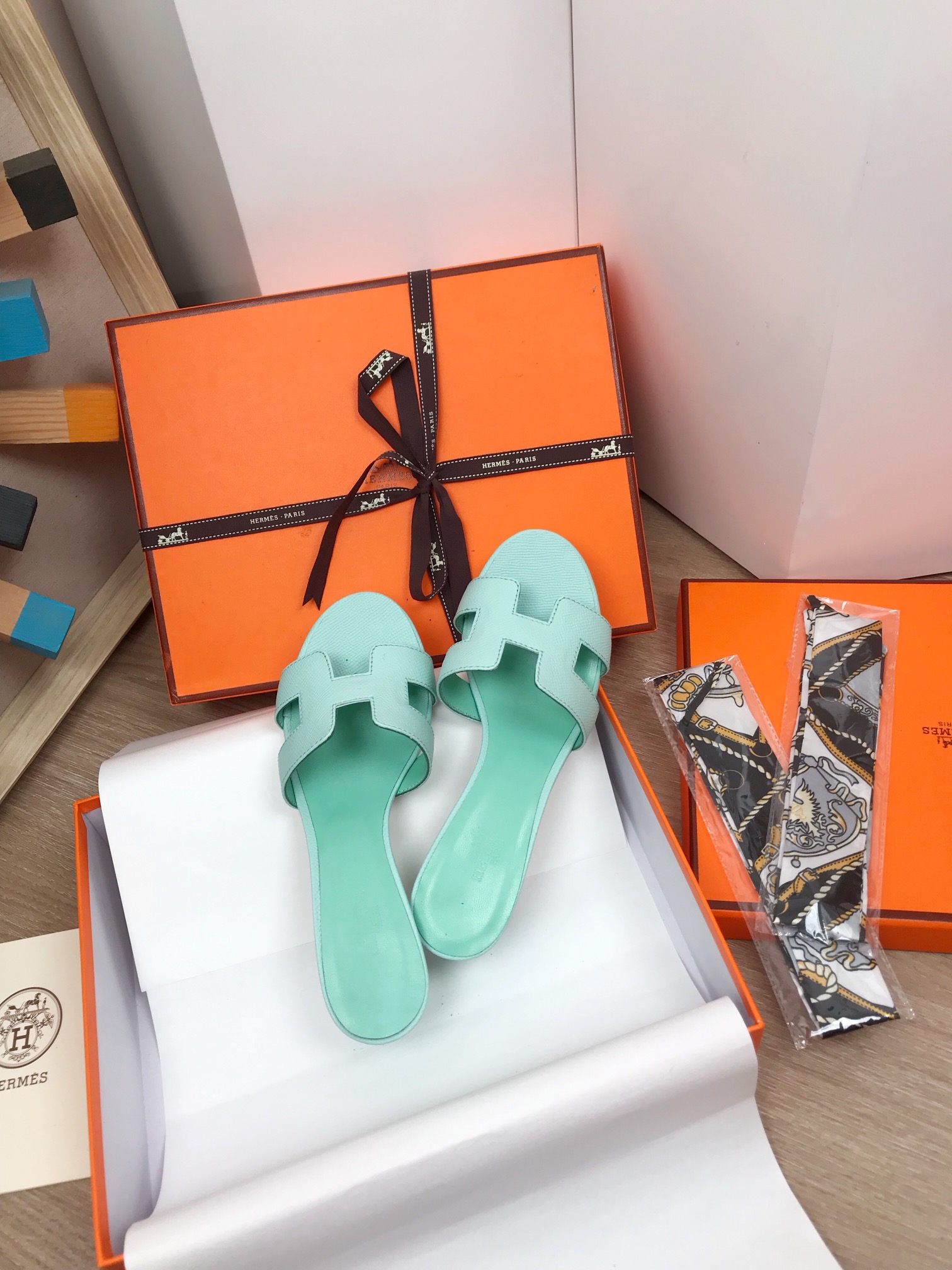 [TOP] HERMES Chunky Heel Slippers - 16 Color