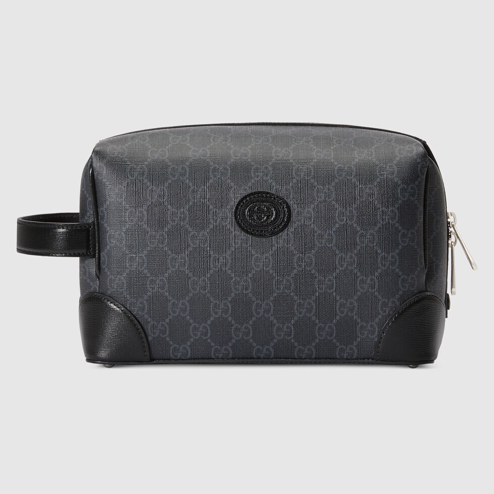 [TOP] GUCCI G*G Wash Bag - Black