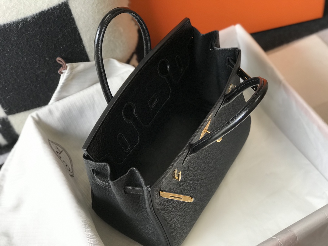 [TOP] HERMES Touch Birkin Leather 25/30 cm - Black & GHW/SHW