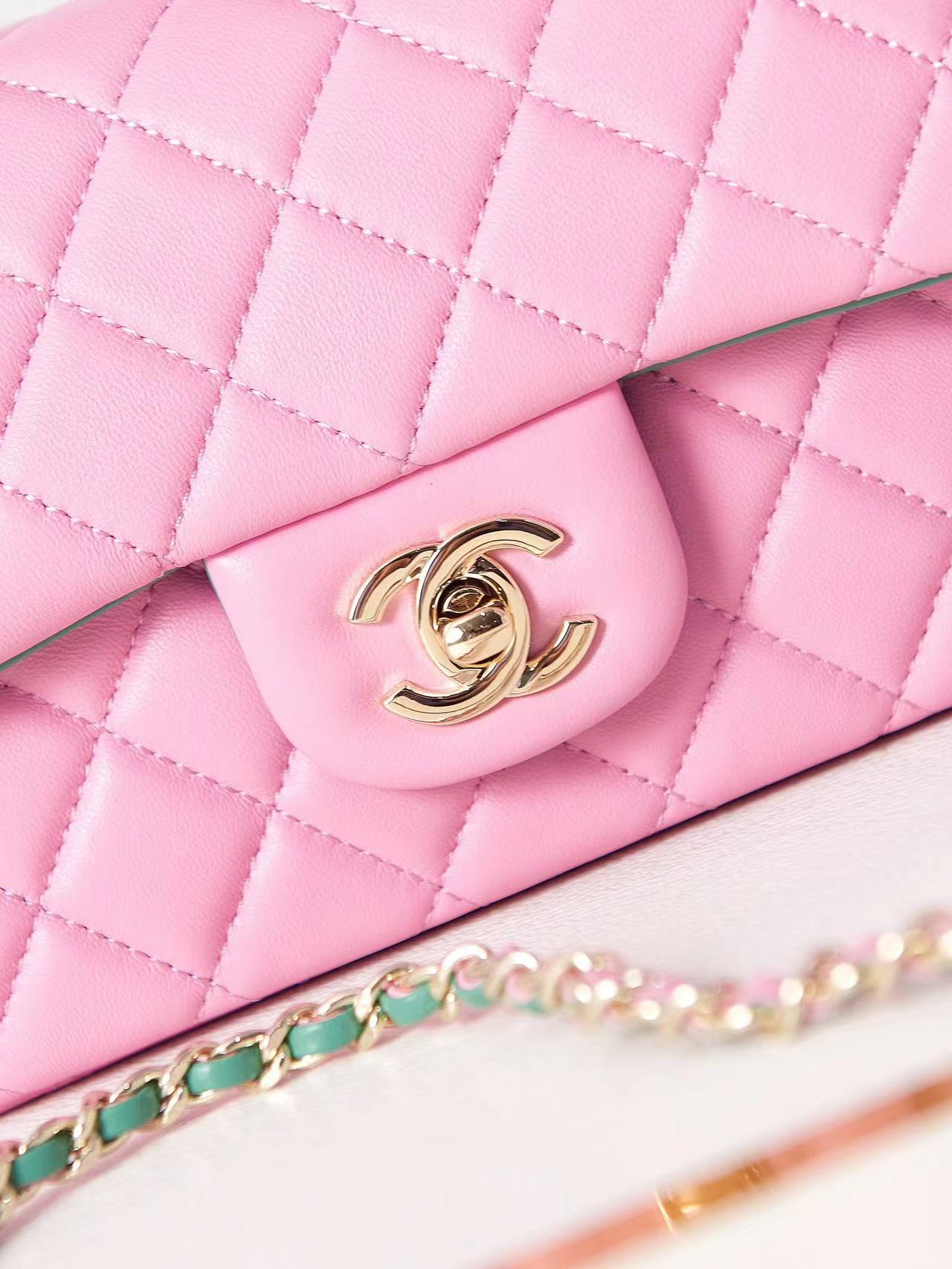 [TOP] CHANEL CoCo Handle Bag  20cm - Pink & GHW