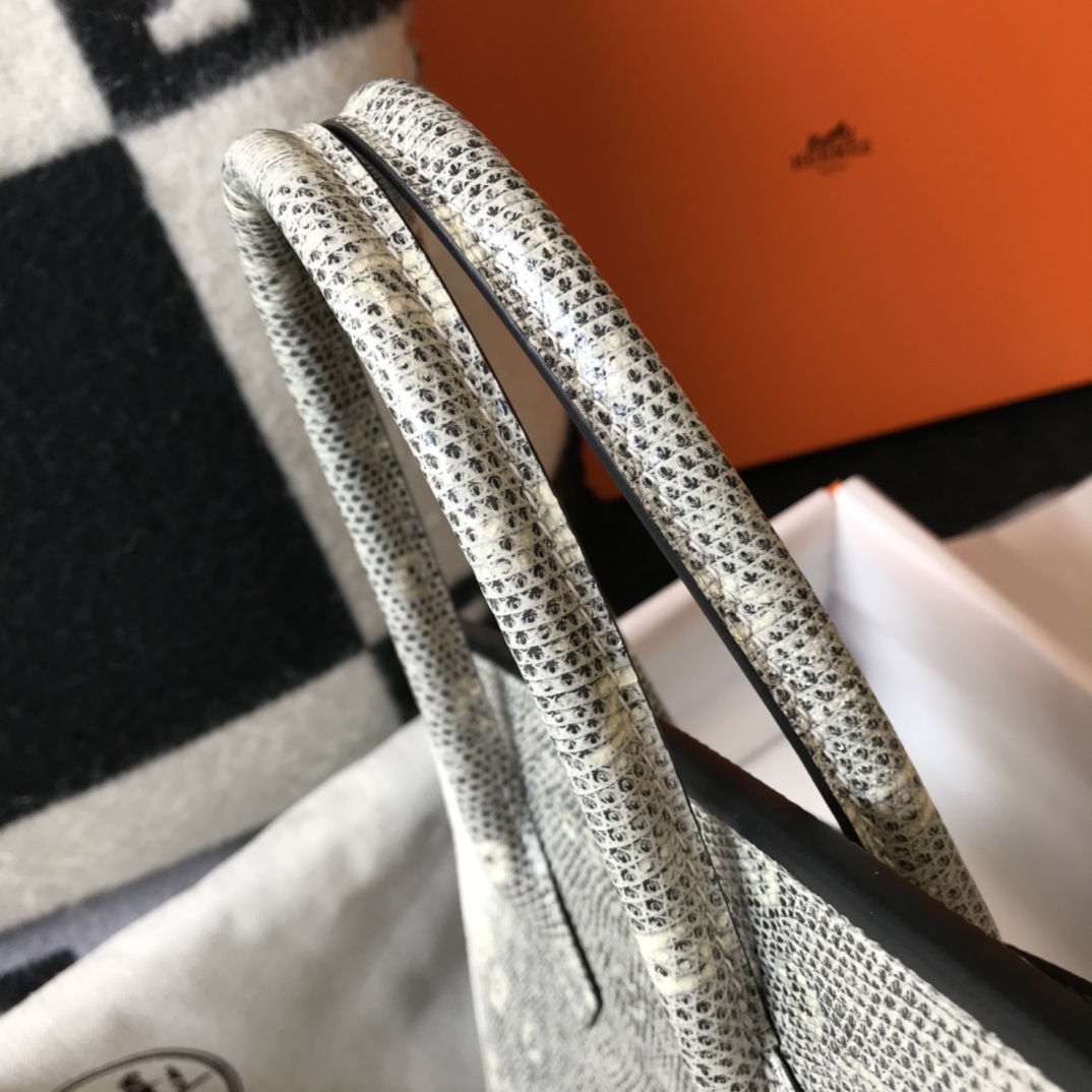 [TOP] HERMES Birkin Leather 25/30 cm - Leather embossed lizard pattern