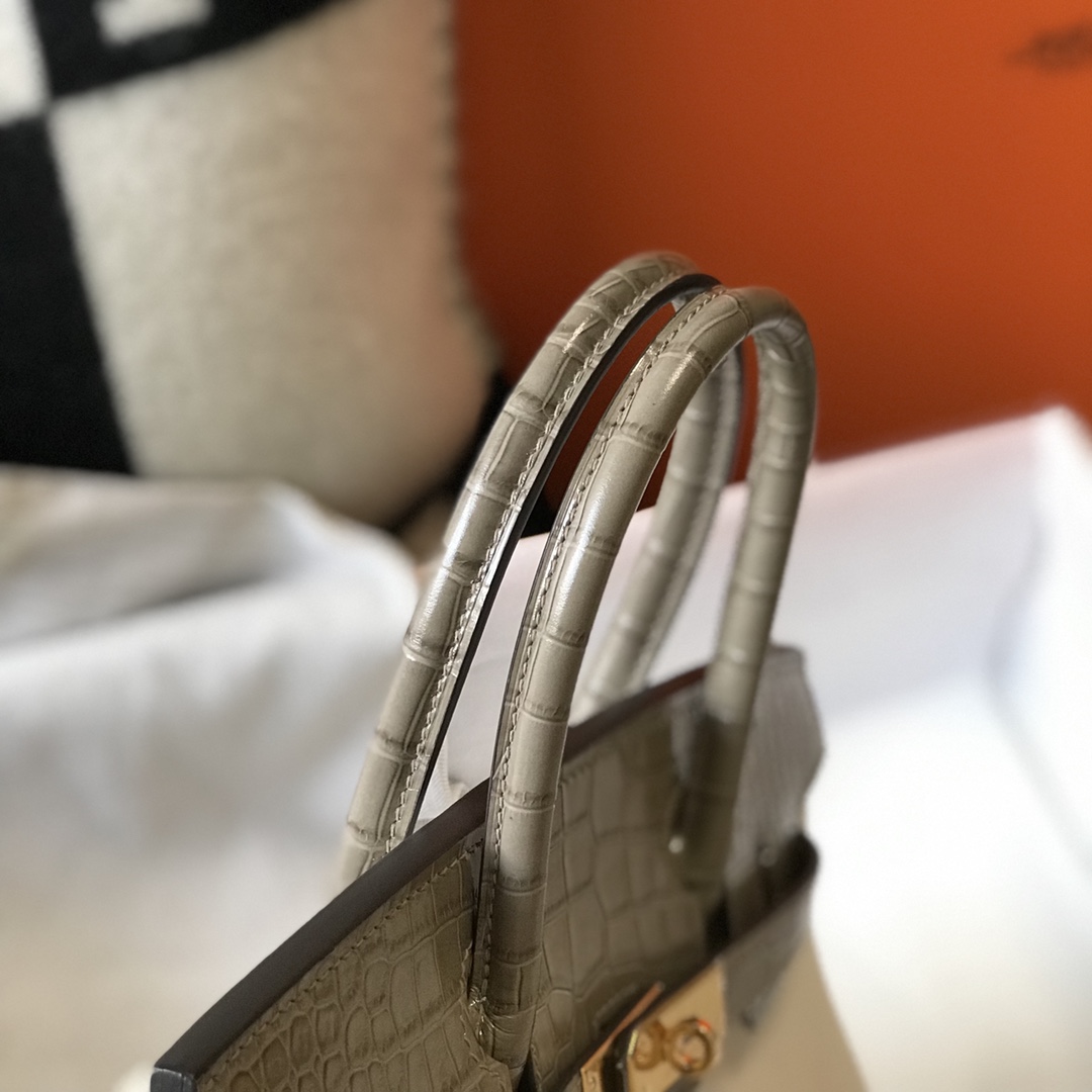 [TOP] HERMES Touch Birkin Leather 25/30 cm - White & GHW