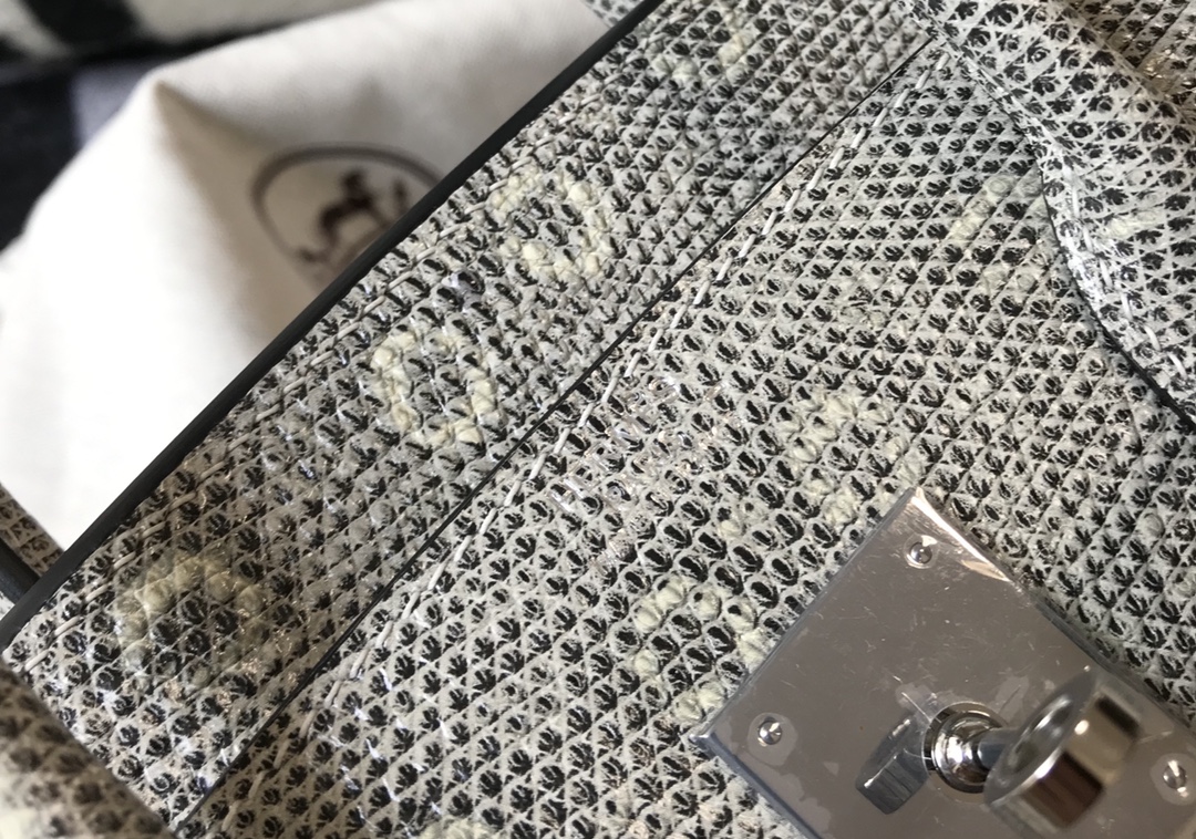 [TOP] HERMES Birkin Leather 25/30 cm - Leather embossed lizard pattern