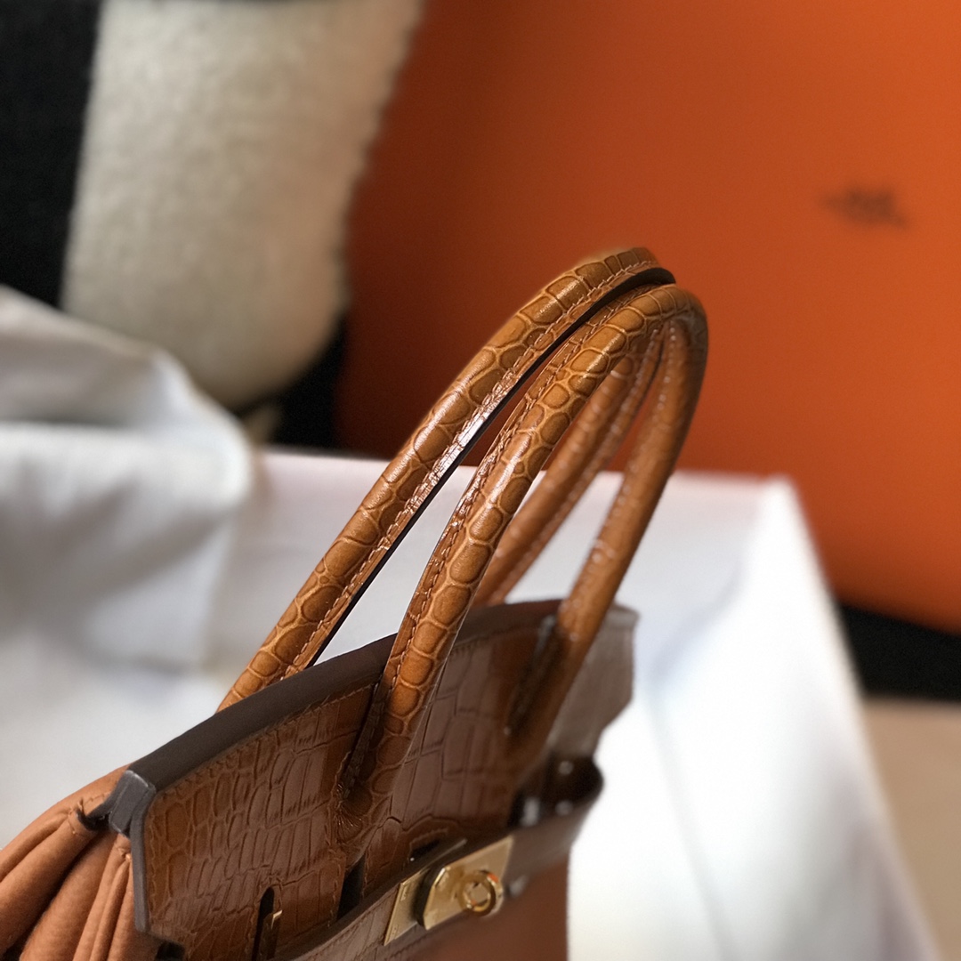[TOP] HERMES Touch Birkin Leather 25/30 cm - Brown & GHW