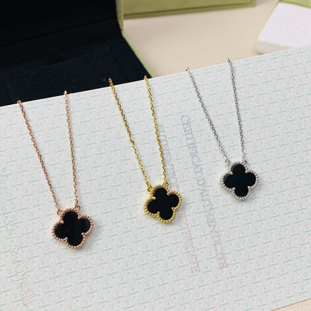 [TOP] Van Cleef & Arpels VCA  Alhambra Necklace - Black