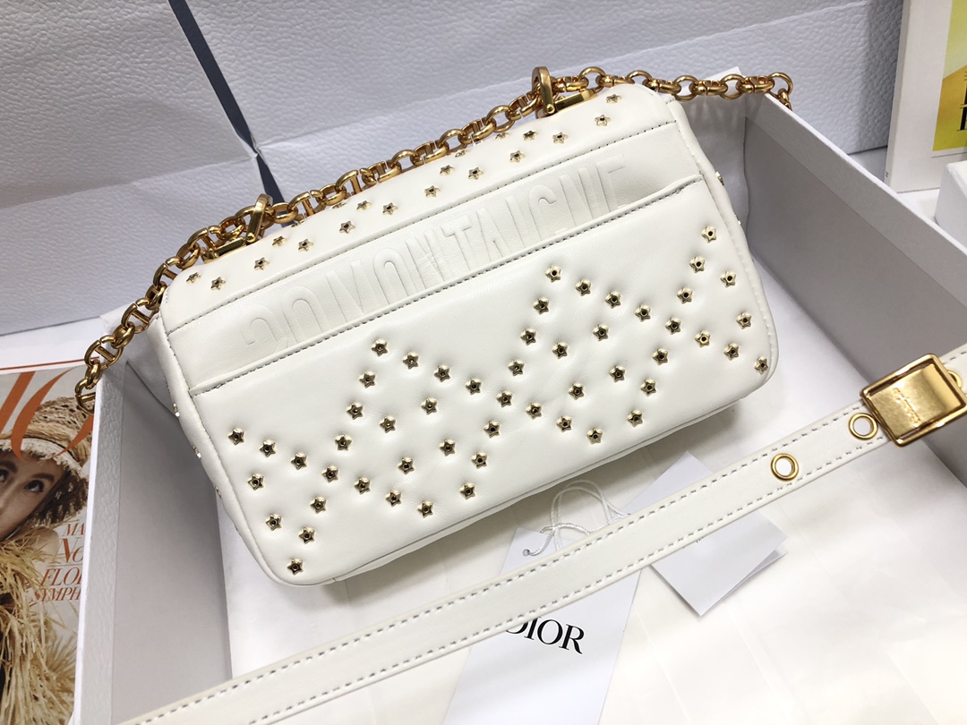 [TOP] Christian Dior Caro Bag 20 x 12 x 7 cm - Pentagram White