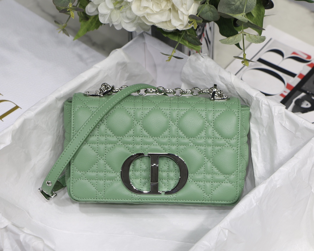 [TOP] Christian Dior Caro Bag  20 x 12 x 7 cm - Green
