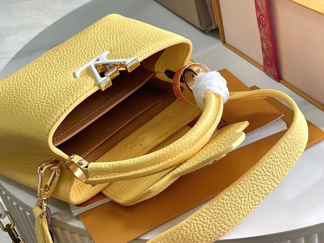 [TOP] Louis Vuitton LV Capucines Bag 3 Sizes - Yellow