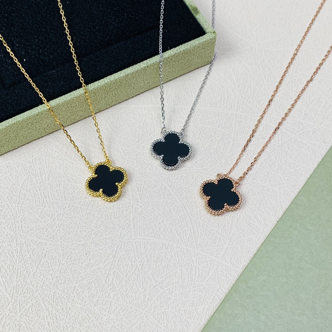 [TOP] Van Cleef & Arpels VCA  Alhambra Necklace - Black
