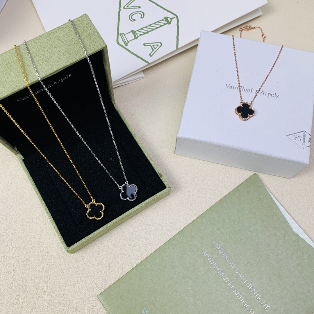 [TOP] Van Cleef & Arpels VCA  Alhambra Necklace - Black