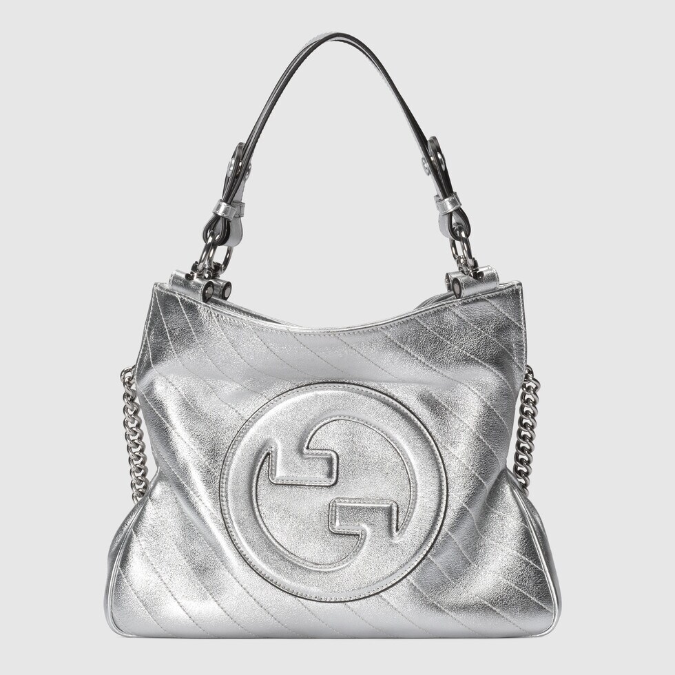 [TOP] GUCCI G*G Blondie Small Tote Bag 24×30×6cm - White
