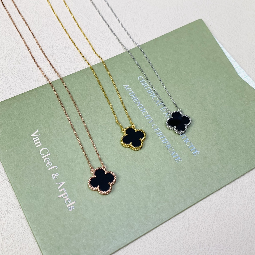 [TOP] Van Cleef & Arpels VCA  Alhambra Necklace - Black