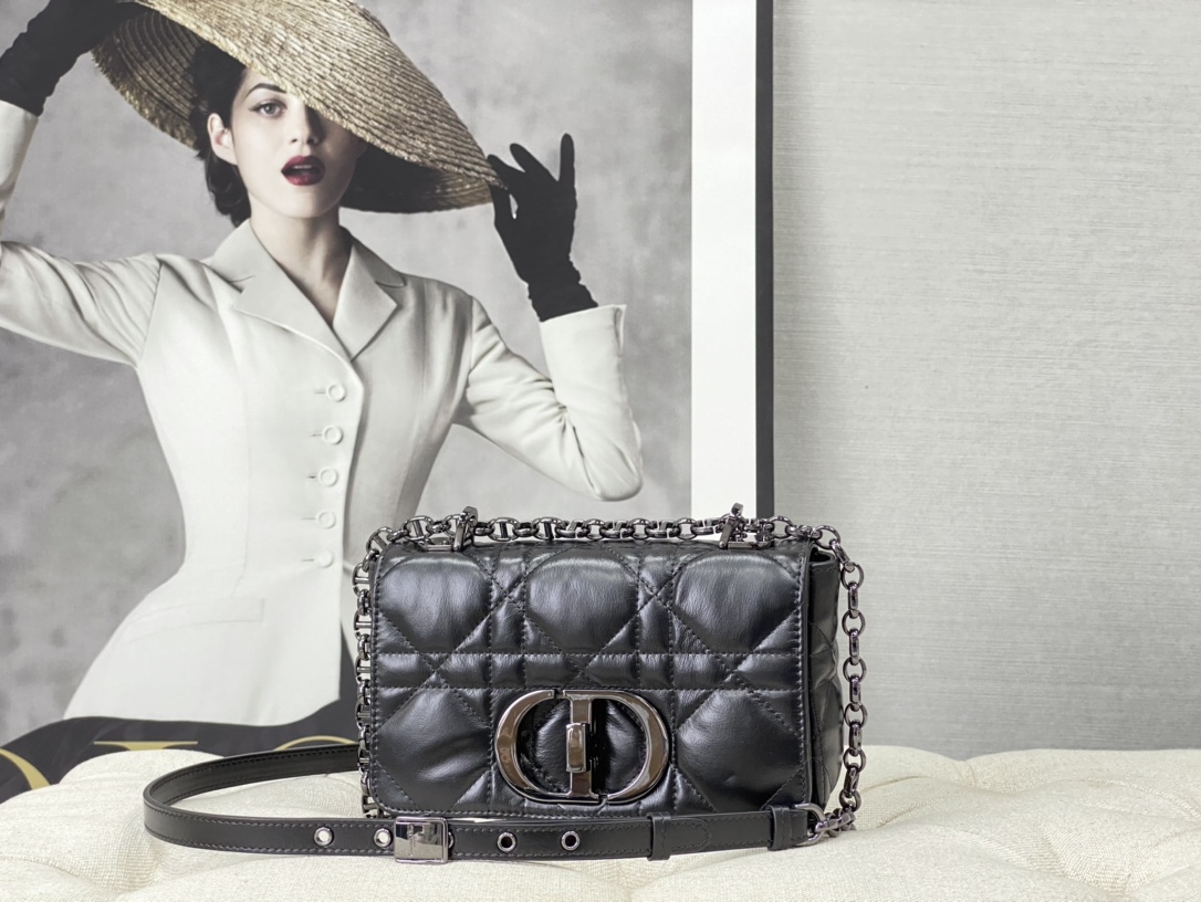 [TOP] Christian Dior Caro Bag 20 x 12 x 7 cm - Black