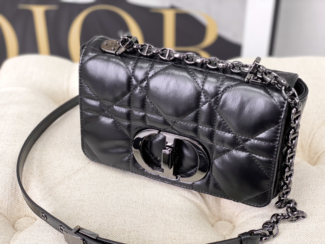 [TOP] Christian Dior Caro Bag 20 x 12 x 7 cm - Black