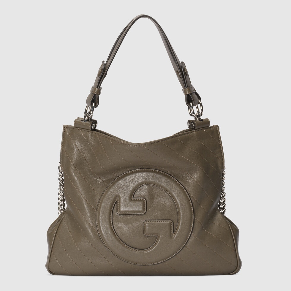 [TOP] GUCCI G*G Blondie Small Tote Bag 24×30×6cm - White