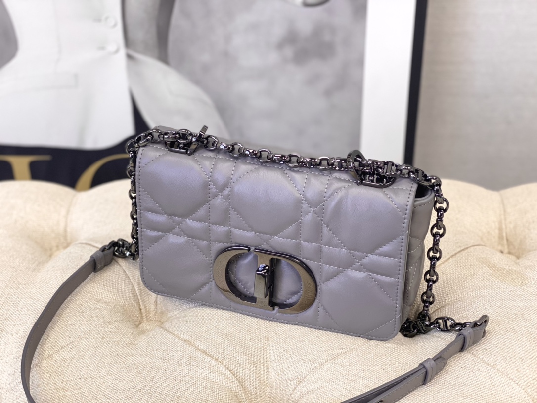 [TOP] Christian Dior Caro Bag 20 x 12 x 7 cm - Grey