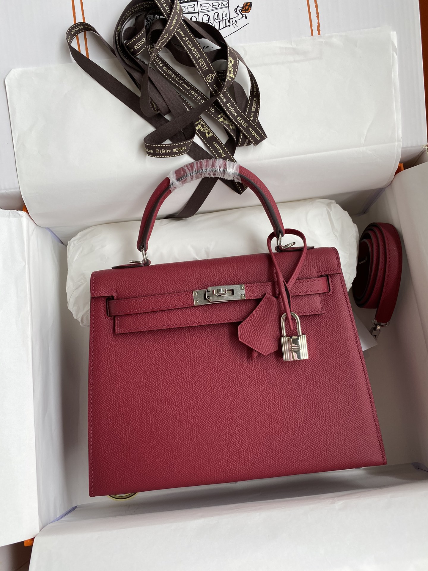 [TOP] HERMES Kelly Epsom Leather 25cm - 9 Color