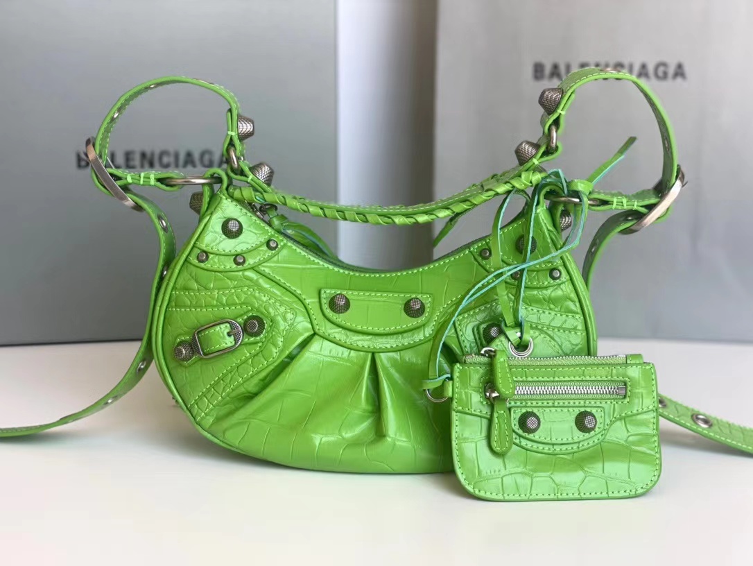[TOP] BALENCIAGA Le Cagole Bag 26x16x7cm/33x16x8cm - Green