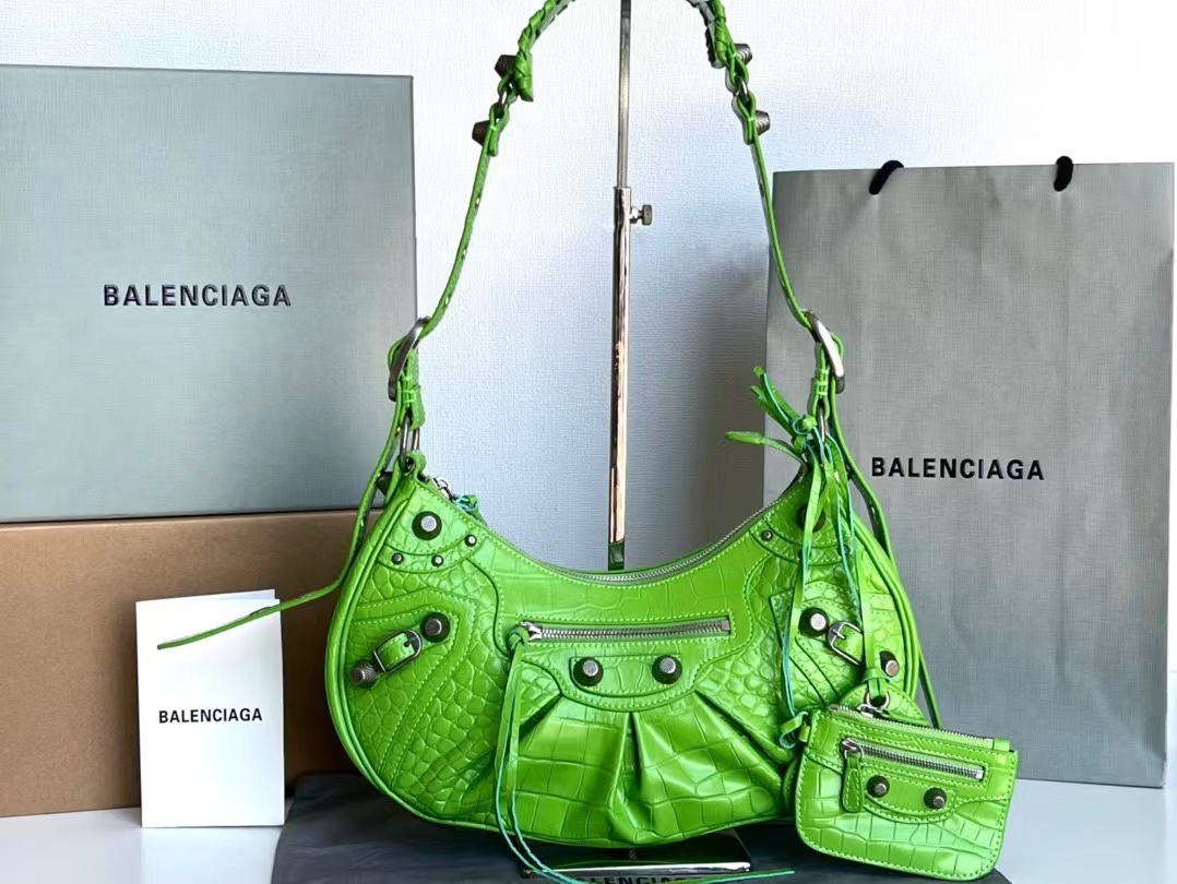 [TOP] BALENCIAGA Le Cagole Bag 26x16x7cm/33x16x8cm - Green