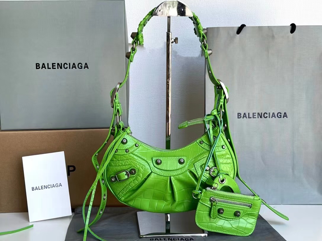 [TOP] BALENCIAGA Le Cagole Bag 26x16x7cm/33x16x8cm - Green