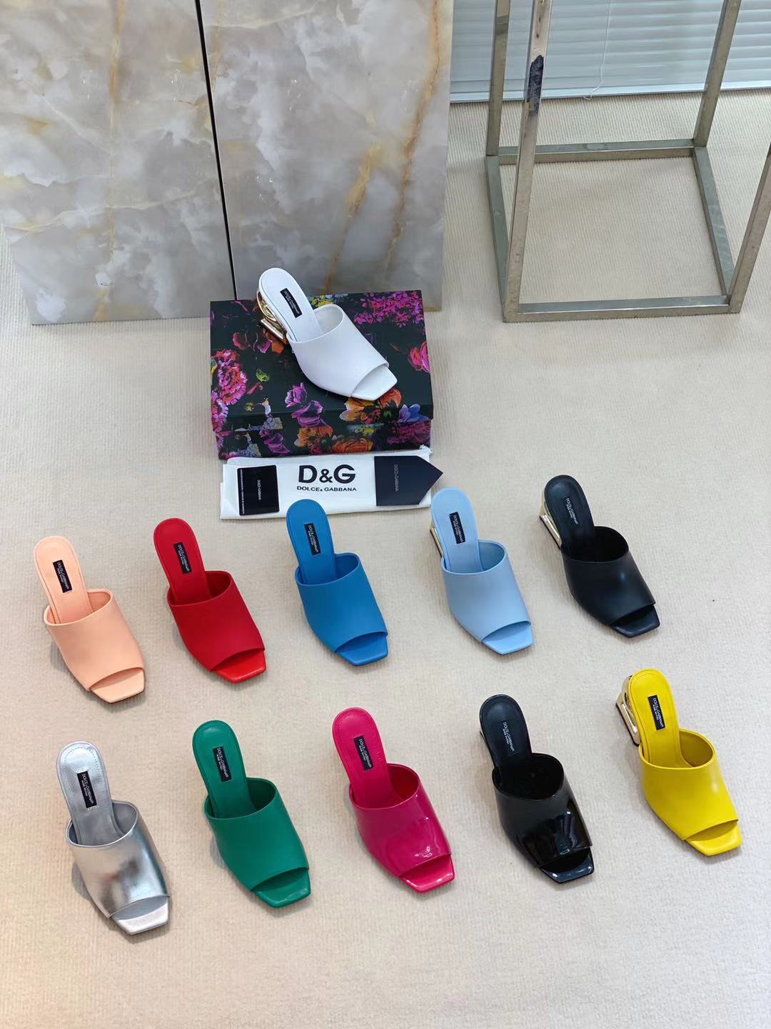 [TOP] Dolce & Gabbana D&G Slides Leather - 11 Colors
