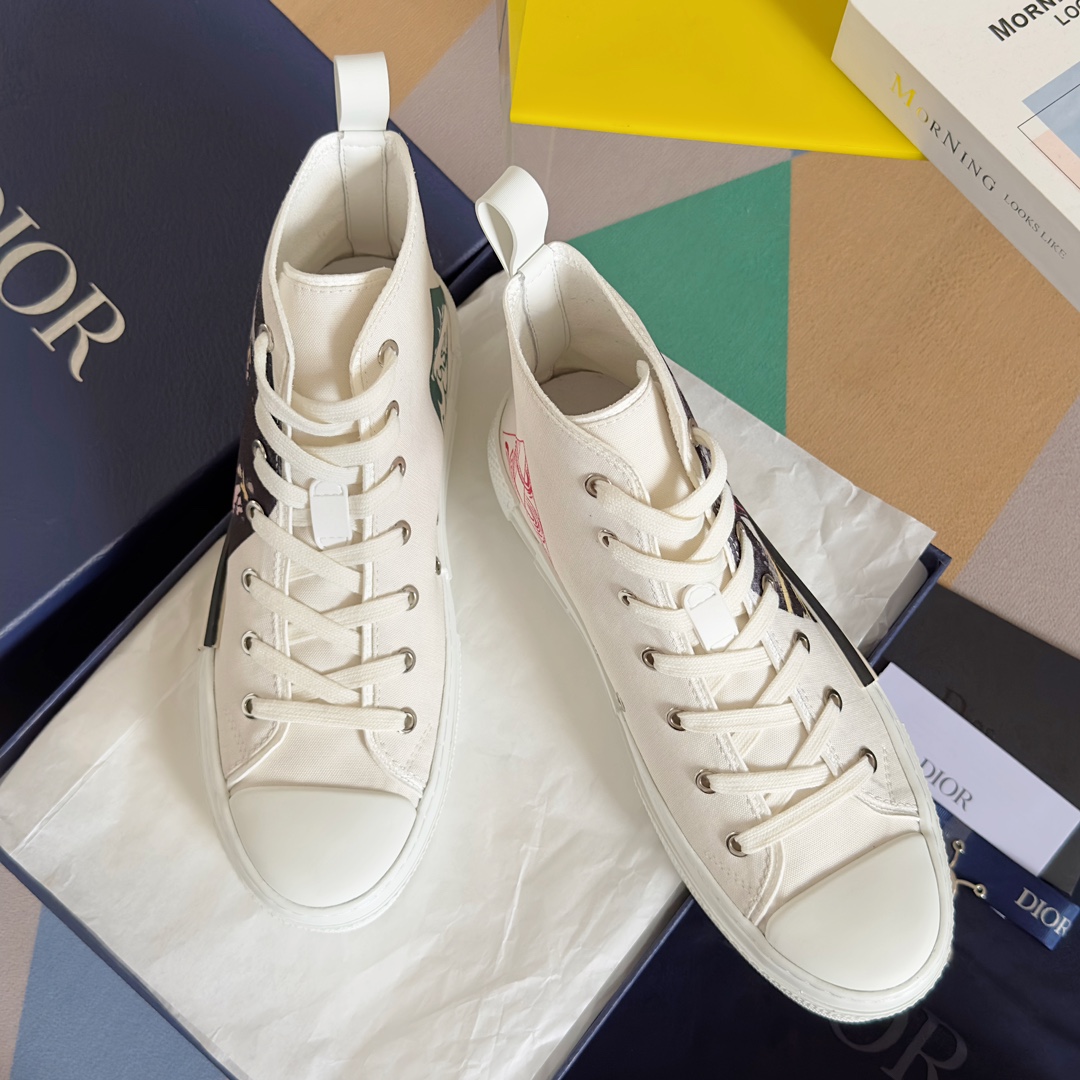 [TOP] Christian Dior B23 High Top Sneakers - White