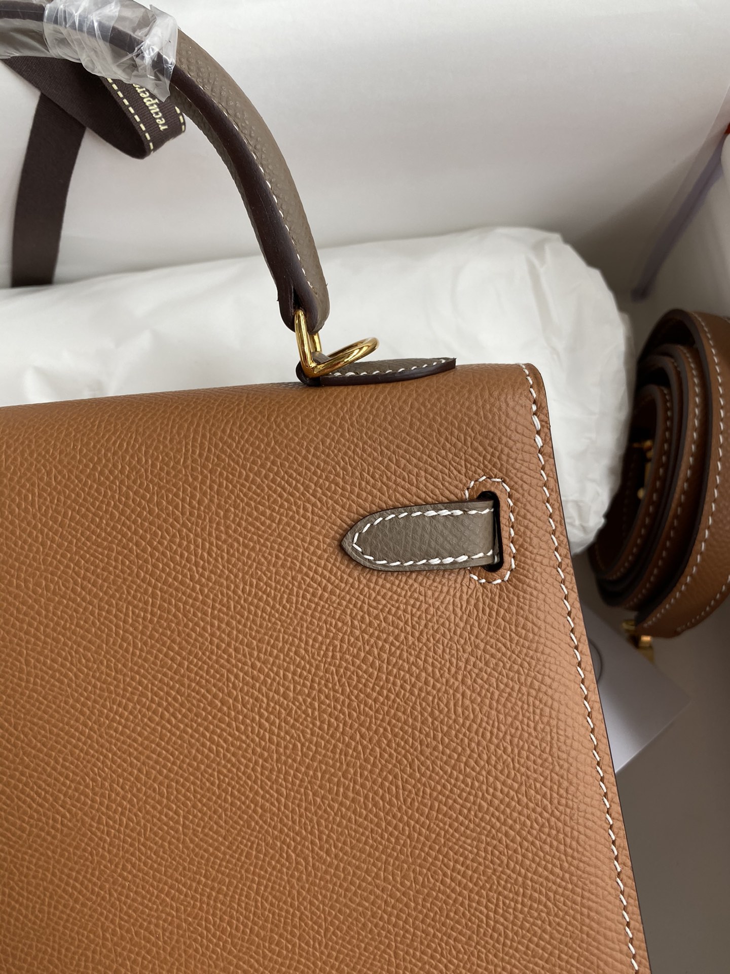 [TOP] HERMES Kelly Epsom Leather 25cm -  Brown & GHW