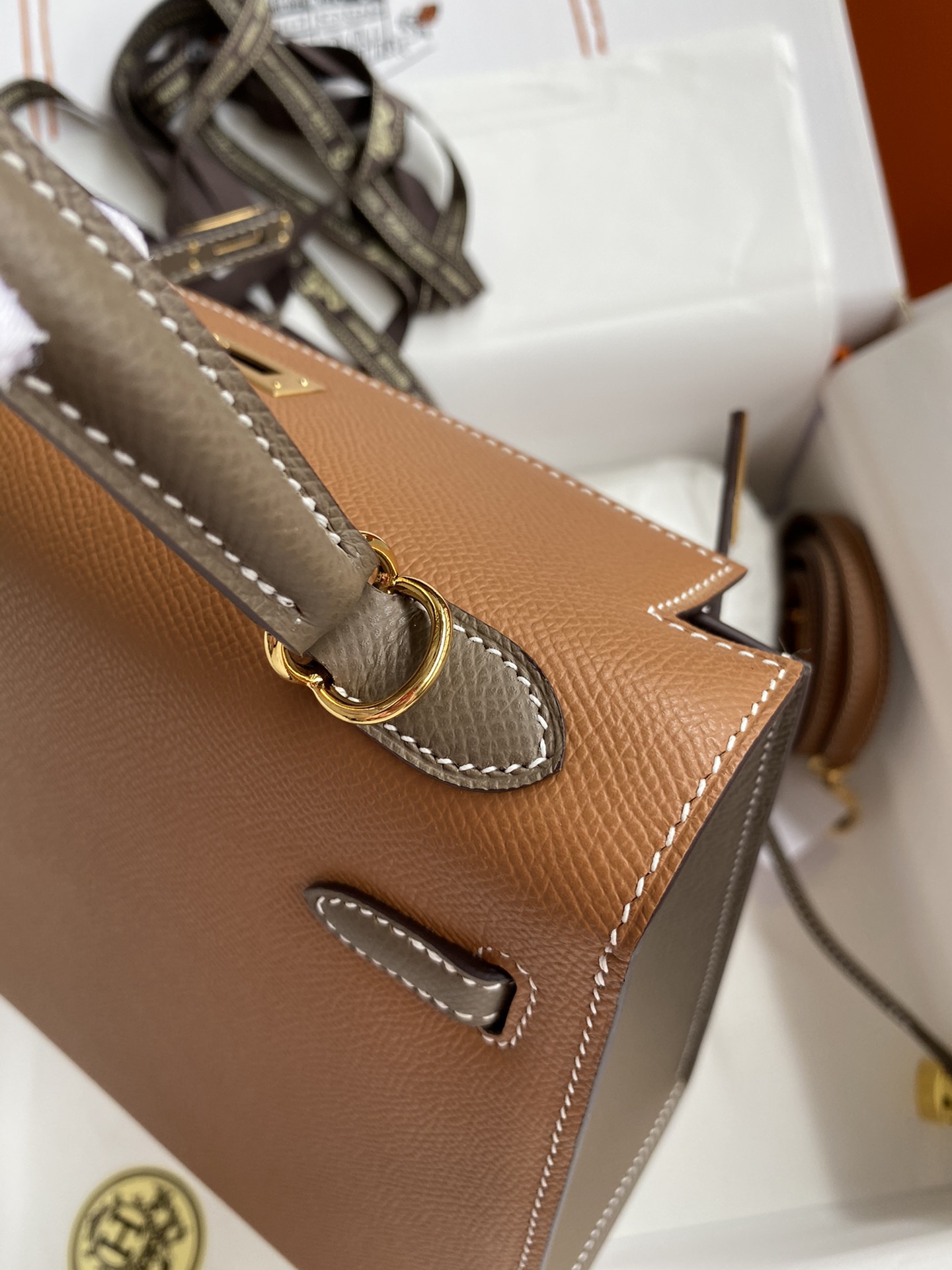 [TOP] HERMES Kelly Epsom Leather 25cm -  Brown & GHW