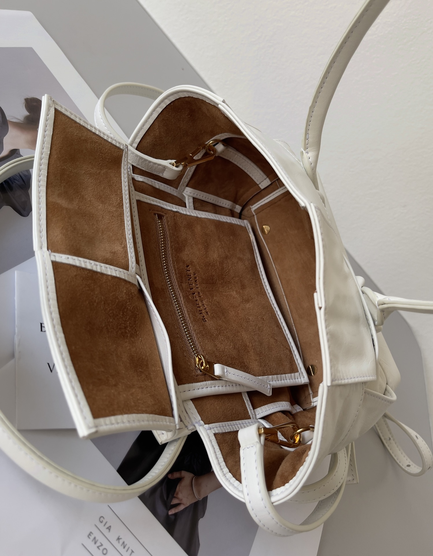 [TOP] Bottega Veneta BV Mini Arco Bags Wax leather - White