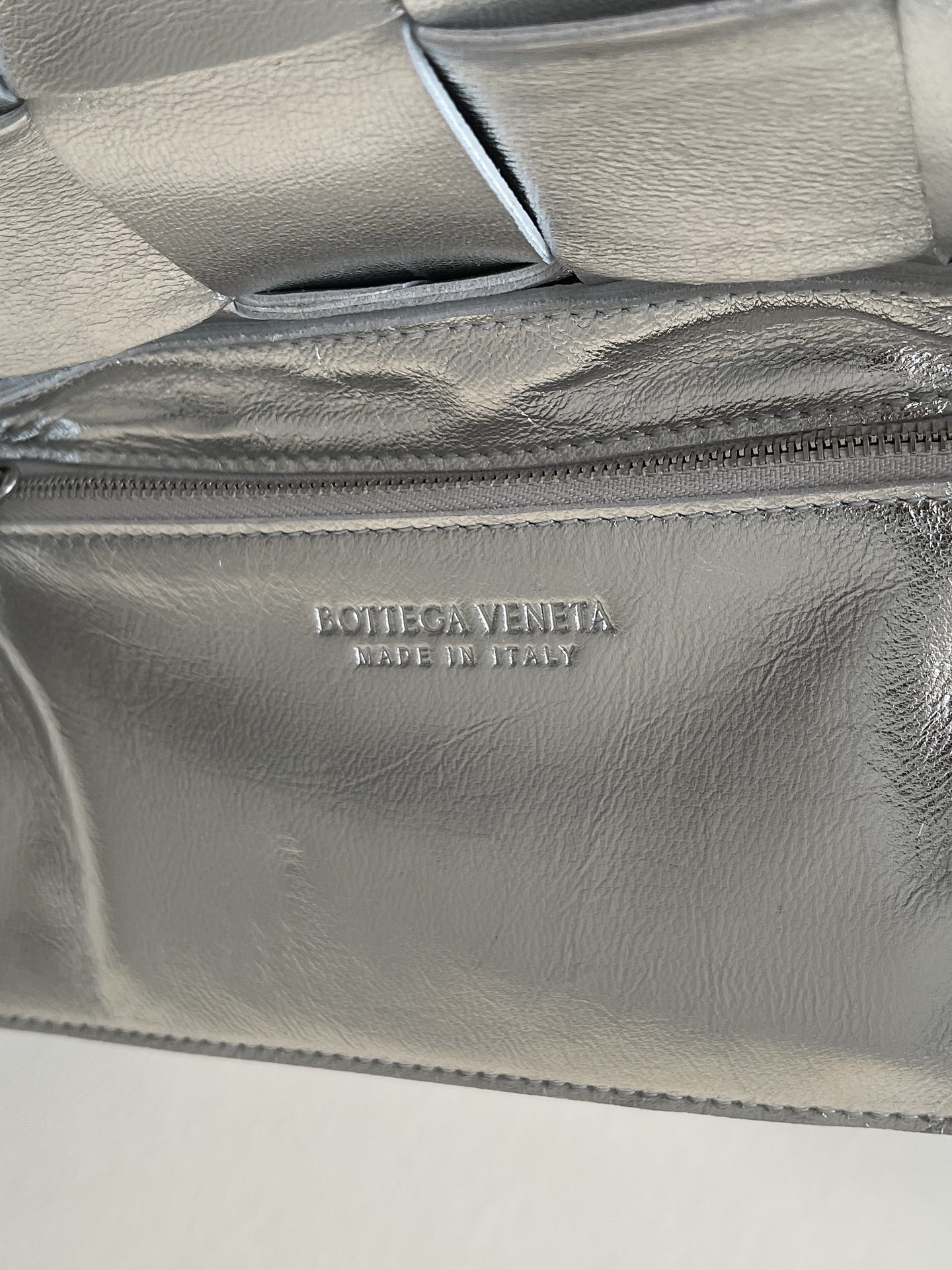[TOP] Bottega Veneta BV Cassette Bags- Silver