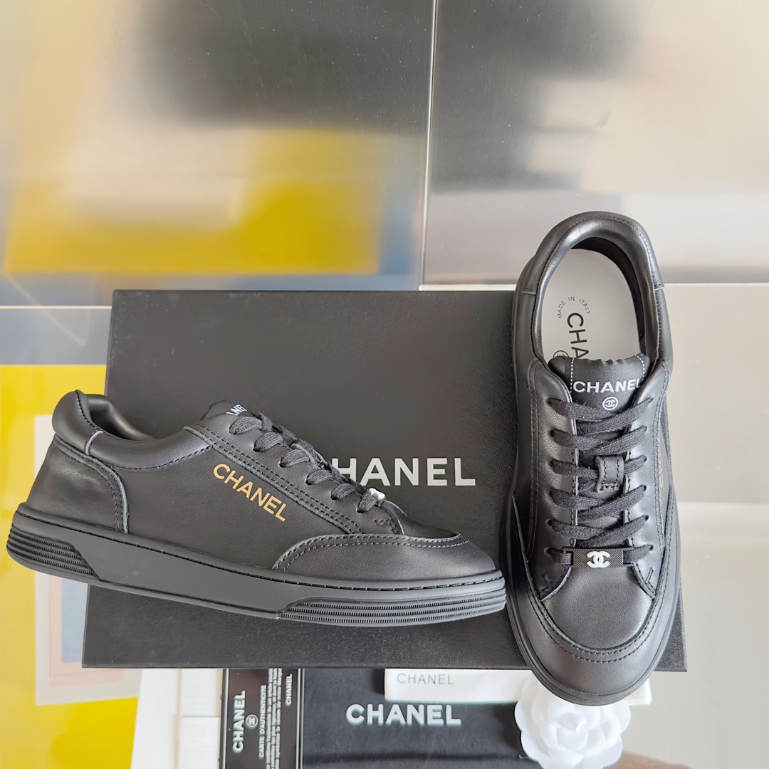 [TOP] CHANEL 23A Sneaker - Panda Color - All Black