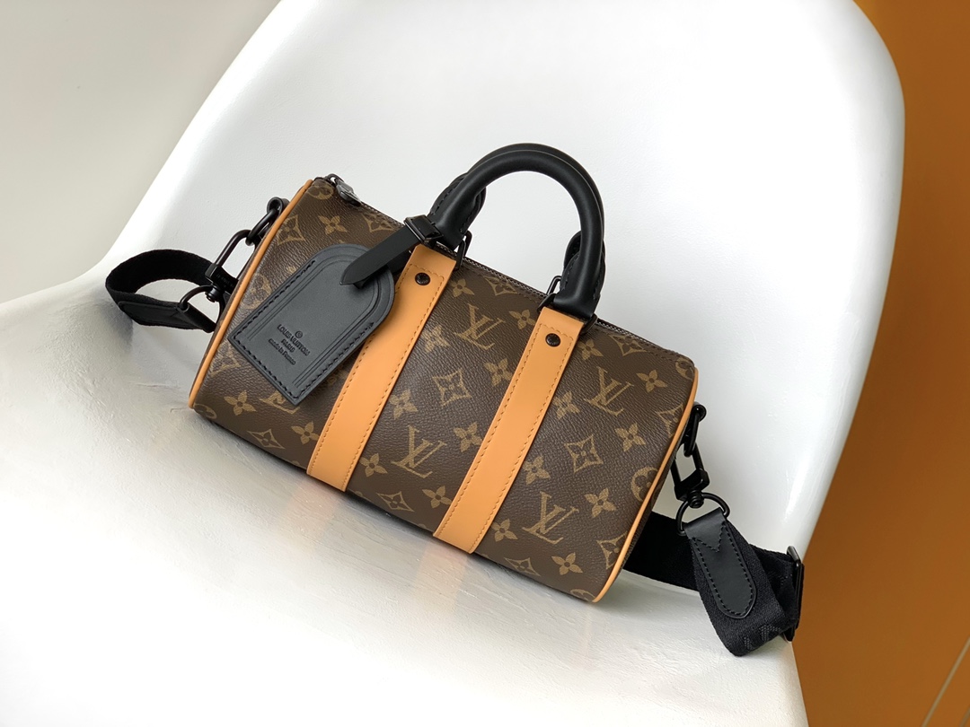 [TOP] Louis Vuitton LV Monogram Eclipse Reverse Keepall Bag 25cm-Brown